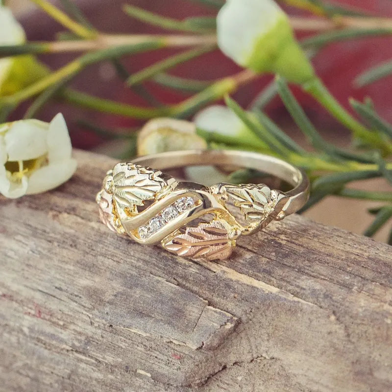Four Diamond - Black Hills Gold Ladies Ring